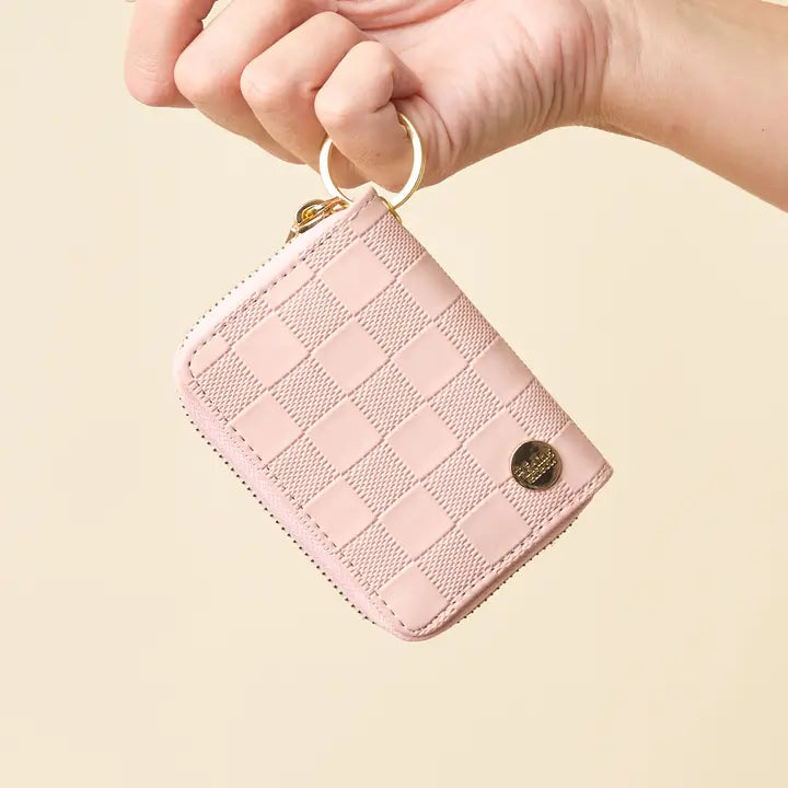 Blush Zip Keychain Wallet