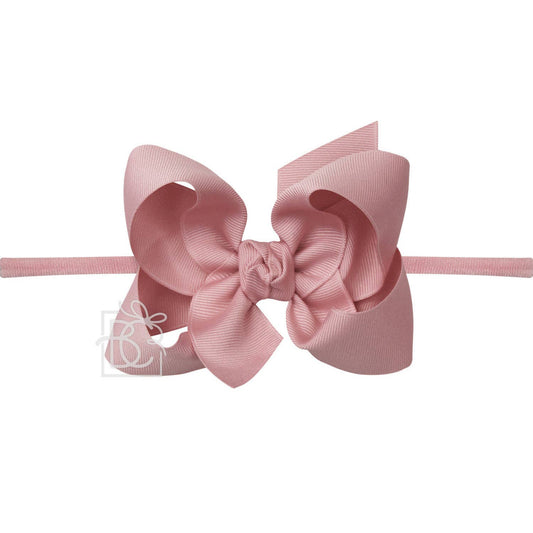 Mauve 4.5" Grosgrain Bow Headband