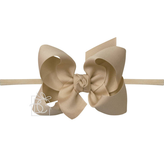 Oatmeal 4.5" Grosgrain Bow Headband