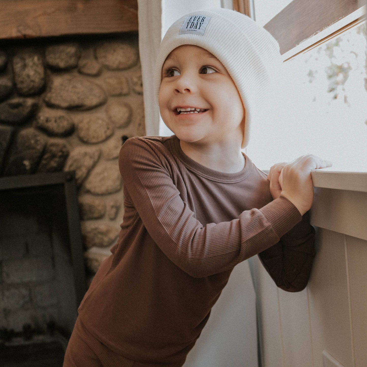 Cream Knit Beanie