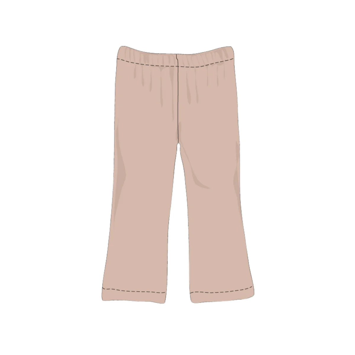 Blush Ribbed Bamboo Flare Pants