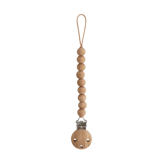 Faux Wood Silicone Pacifier Clip