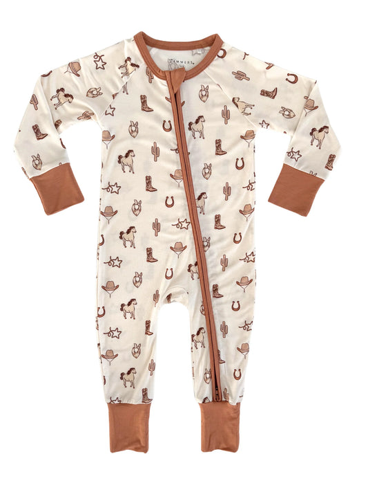 Yeehaw Cowbow Zipper Romper