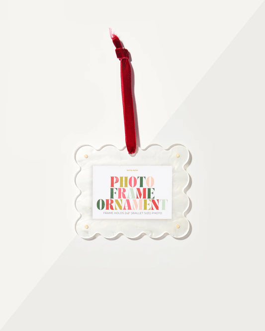 Pearl White Frame Ornament