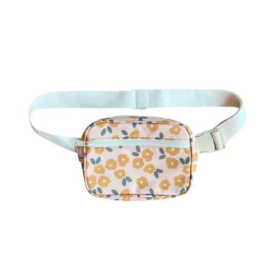 Gold Floral Mini Belt Bag