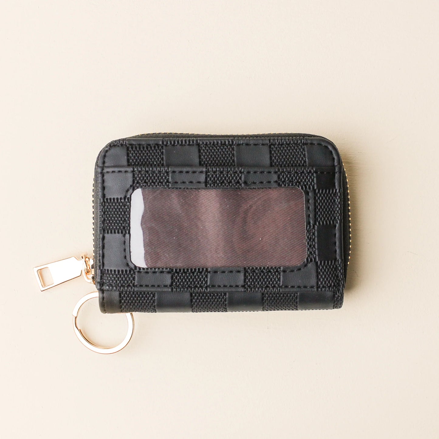 Black Zip Keychain Wallet