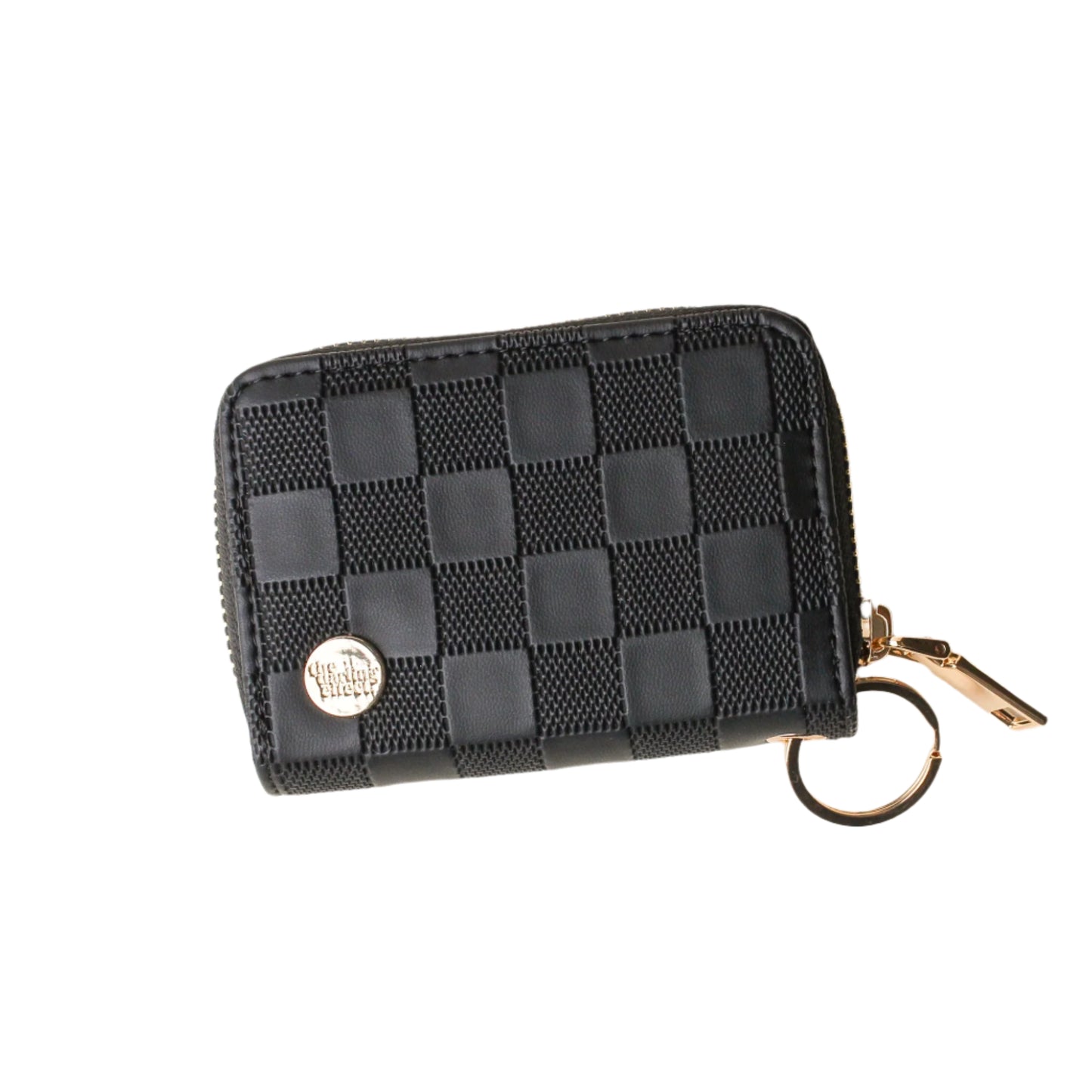 Black Zip Keychain Wallet