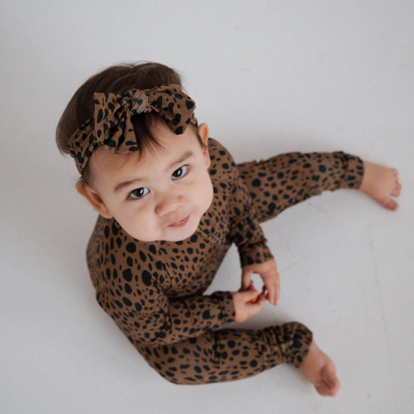 Cheetah Bamboo Zip Romper