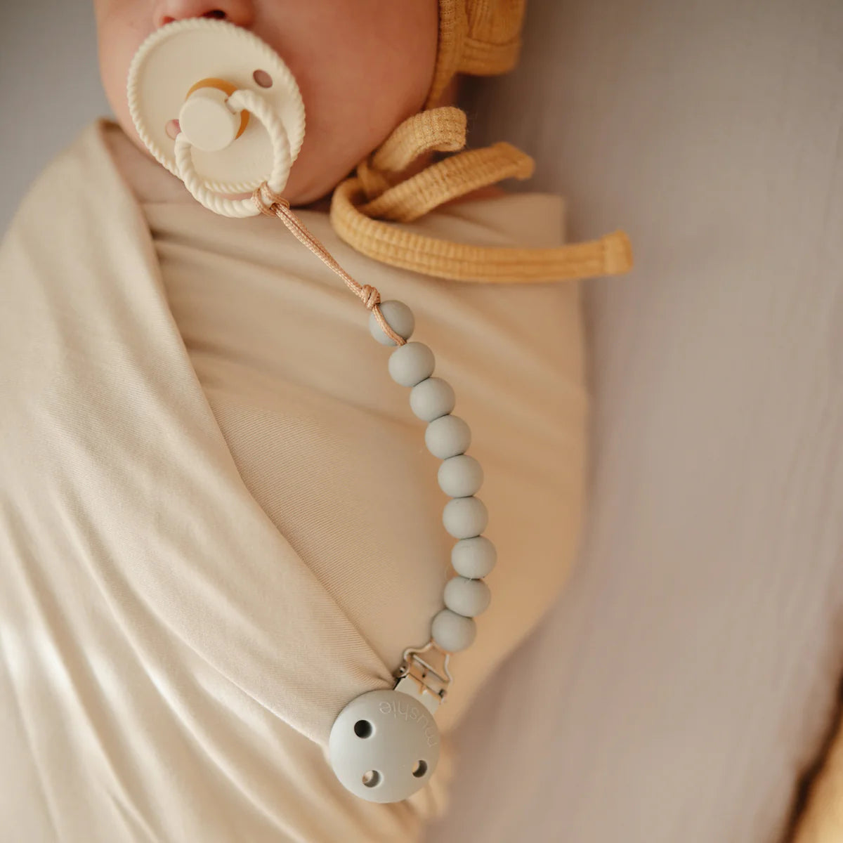 Sage Silicone Pacifier Clip