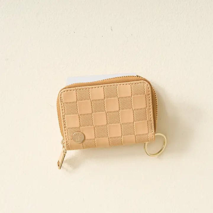 Tan Zip Keychain Wallet