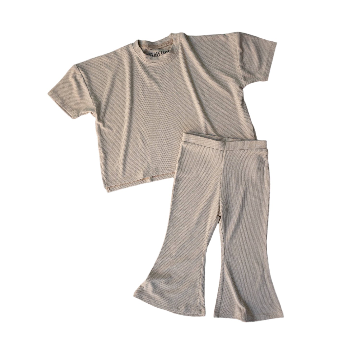 Tan Ribbed Everyday Bamboo Set