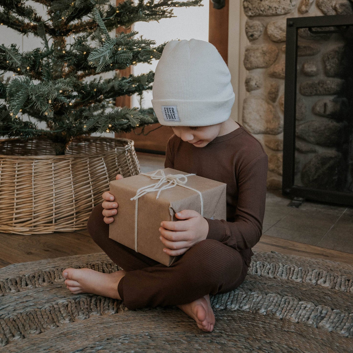 Cream Knit Beanie