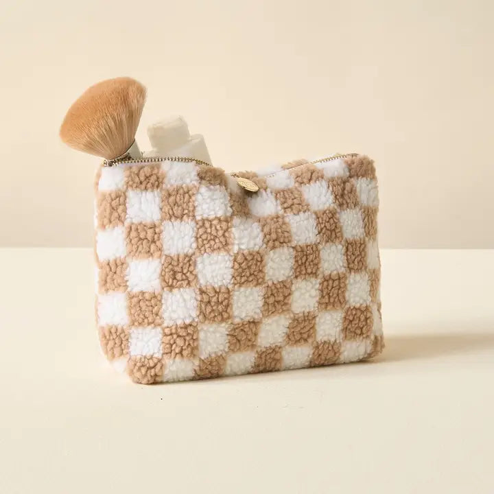 Teddy Check Pouch