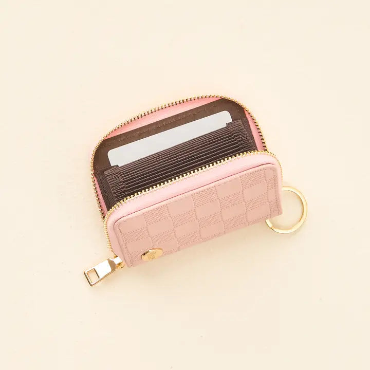 Blush Zip Keychain Wallet