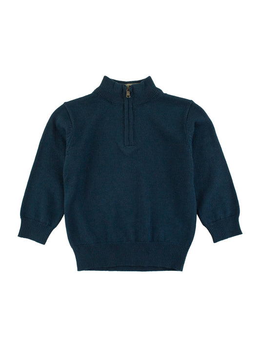 Navy Quarter-Zip Sweater