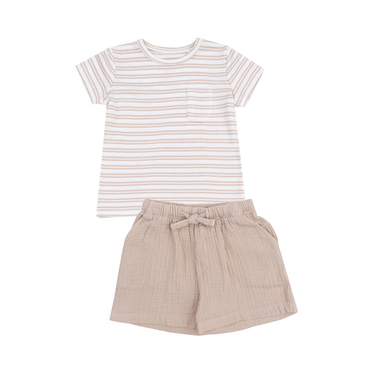 Oxford Stripe Short Set