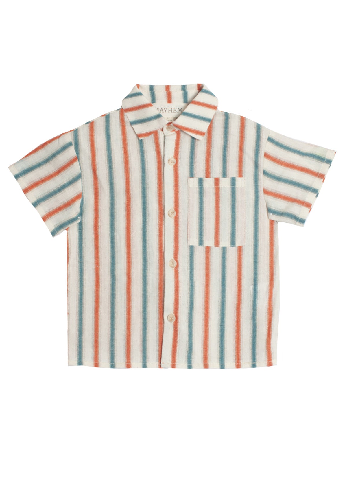 Retro Stripes Collared Shirt