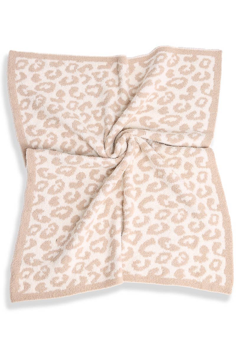 Neutral Leopard Luxe Blanket